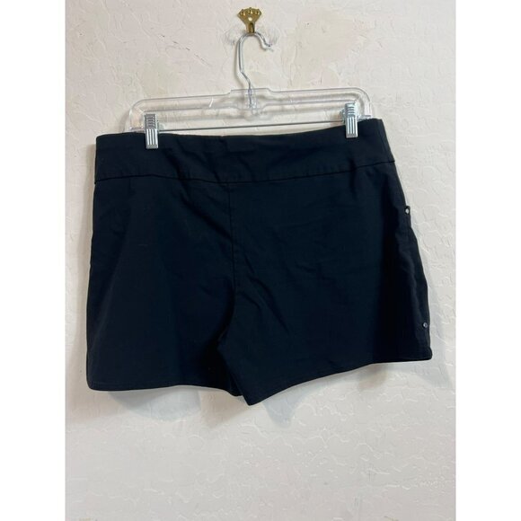 INC Stretchy Dressy Shorts Black with Silver Studded Details Sz 14 4" Inseam - Picture 3 of 8